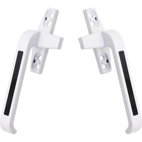 Poignée de Fenêtre Poignée Gauche et Droite Portes Battantes en Alliage d'aluminium Verrouillage des Fenêtres Poignée de Fenêtre Coulissante -Blanc