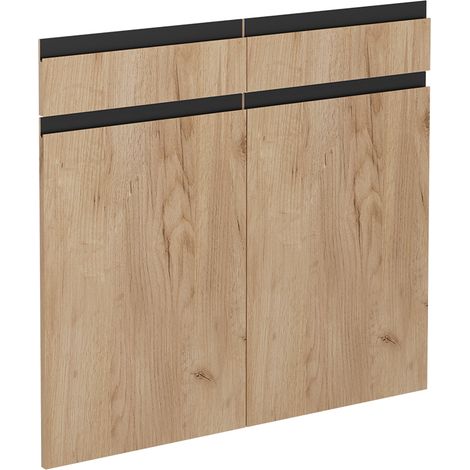 Frente de cocina R-Line, Roble dorado, 79.2 x 70.8 cm frente de mueble para mueble bajo con cajones, Vicco (1/5)