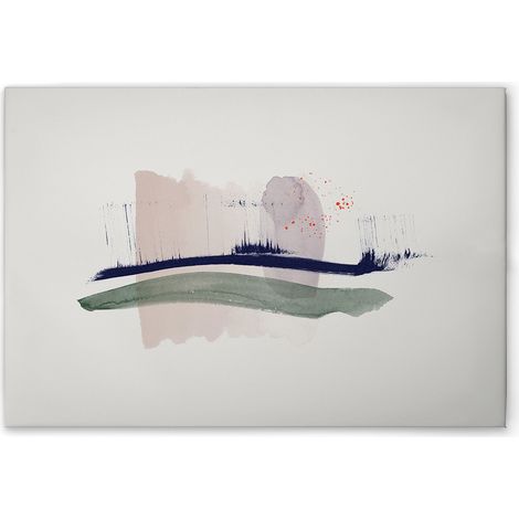 Leinwandbild Abstrakte Kunst M1-No.51192 - Kunstdruck auf Leinwand in Bunt Weiß - Wandbild 60 x 40 cm
