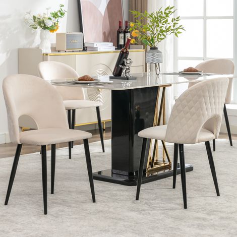 sedia seduta 47x44x84 imbottita velluto metallo OKMYHOME (1/5)