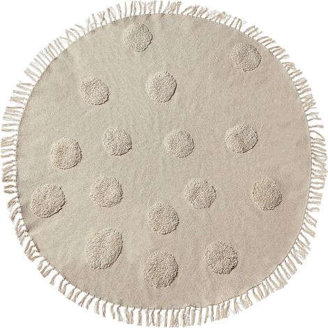 Kinderteppich WAHAR Beige ø 140 cm Baumwolle