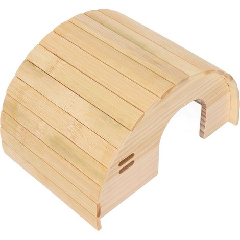 Maison en bois résistante aux morsures pour hamster, cachette en bois arquée pour cobaye, hamster nain, hamster doré (1/5)