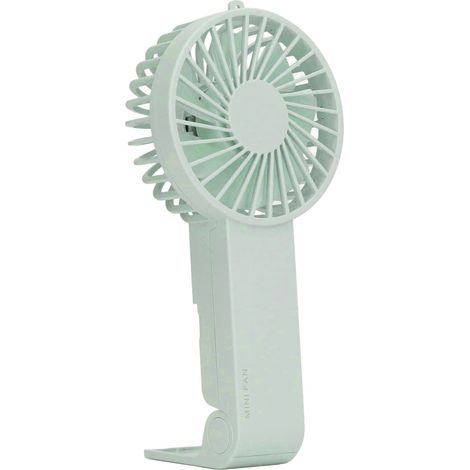Kleiner, tragbarer, faltbarer, per USB aufladbarer Ventilator, grün, für Zuhause, Büro und Reisen (1/5)