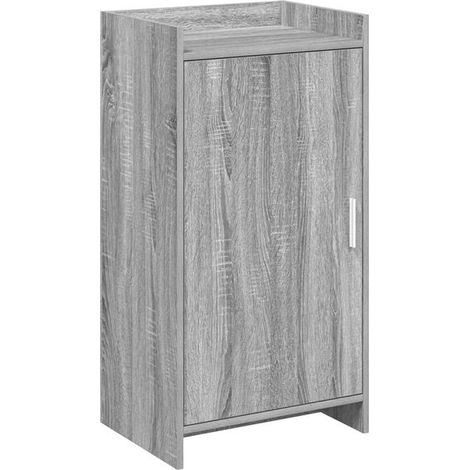 Meuble à chaussures avec rangement, Gris Sonoma, 48 x 36 x 92 cm (1/5)