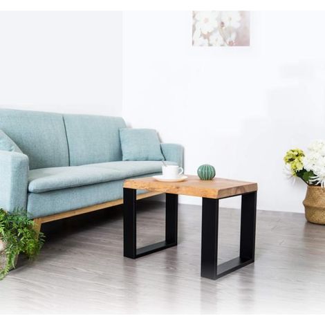 REI Pied meuble design REI fixe métal brut noir (1/4)