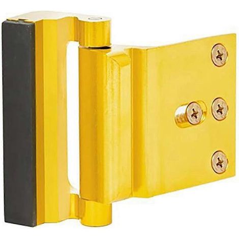 Serrure de sécurité en alliage d'aluminium, 800 lb (environ 363 kg), antirouille, inviolable, renfort de porte, or (1/4)