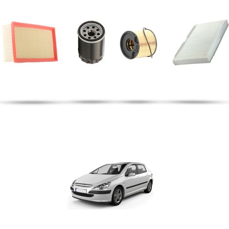 Kit tagliando 4 filtri compatibile con Peugeot 307 2.0 HDI FAp 79kw dal 2001 (1/5)
