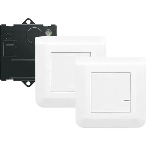 Kabelloser Schalter Legrand weiß Mikromodul 300 Watt