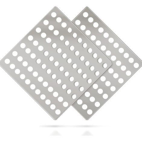 Quadratischer Edelstahl-Ablaufrost, Duschhaarfilter, Rinnenablauf, Regenwassereinlass (1/5)