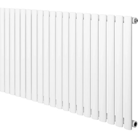 Oval Single Column Radiator - 600 x 1200mm - White (1/5)