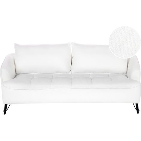 Sofa 3 Seater HOBRO Boucle White