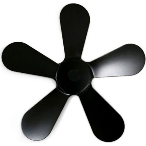 Ventilateur de four à 5 pales, en alliage d'aluminium, pour une meilleure circulation de l'air chaud (noir) (1/5)