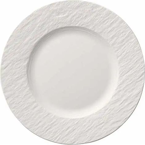 Villeroy & Boch Manufacture Rock Piatto da Dessert, Porcellana Premium, Bianco, 22 cm (1/5)