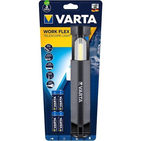 Varta Work Flex Torcia Telescopica, torcia nera 250 lm (1/10)
