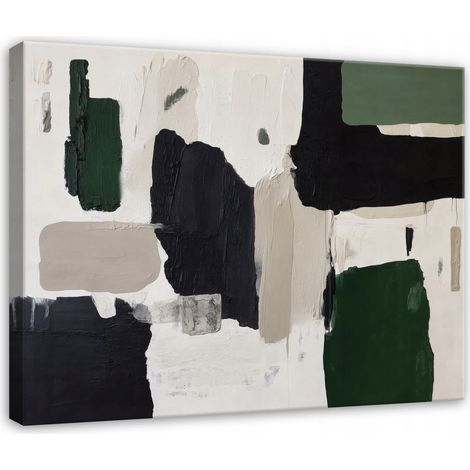 Peinture abstraite art deco structure pour chambre salon sur toile 120x80 cm (1/3)
