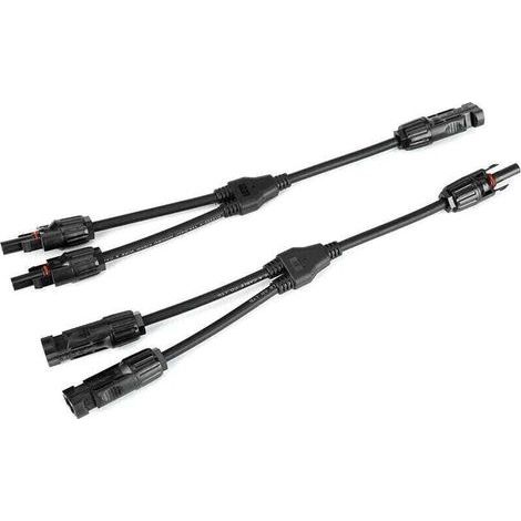 Paar Y-Steckverbinder, Solar-PV-Kabel, Solarmodulkabel, Stecker/Buchse M/F/F & F/M/M, Y2-1 Abzweigverbinder, Y-förmige Photovoltaik-Steckverbinder (1/4)
