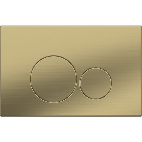 Drückerplatte Edelstahl Gold Gebürstet Kompatibel zu Geberit Duofix Sigma / DELTA 2 Mengenspülung