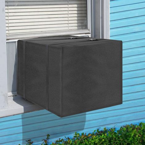 Housse de protection pour climatiseur de fenêtre, housse extérieure pour unité de climatisation, protection hivernale robuste, imperméable et isolante avec sangles réglables, 25-AquaForge (1/5)
