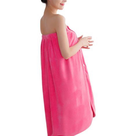 Serviette de bain portable pour femme, jupe de bain tube ajustable, idéale pour le spa, la beauté et la natation. (1/4)