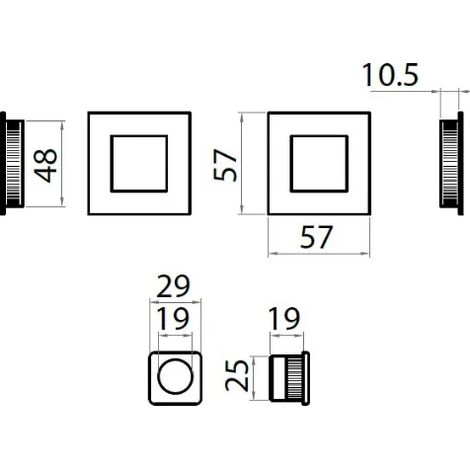 KIT SCORRI QUADRO CIECO ZAMA NERO OPACO (1/2)