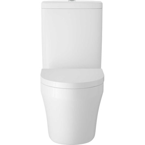Hudson Reed Luna Flush-to-Wall Toilet with Cistern - Soft Close Seat (1/3)
