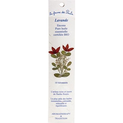 Encens Indien Lavande Bio X 10 - Ecodis
