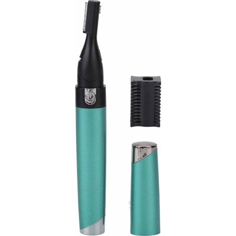 Stylo épilateur électrique waterproof pour sourcils, flexible, rasoir visage, format stylo, usage domestique et voyage, vert (1/5)