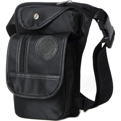 Beintasche Motorrad wasserabweisend Nylon taktisch für Herren Damen schwarz (1/5)