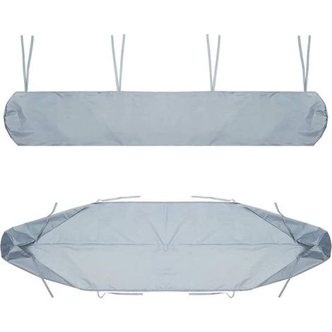 Housse de Auvent Jardin Protection, BâChe Sac de Rangement 420D Oxford Contre Les UV Anti-poussière étanche Contre la Neige et la Pluie en Hiver, pour Canopy Shelter De Terrasse Meubles (Gris, 4M)