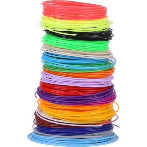 3D Pen Filament, 20 Colors 1.75MM Refill 3D Pen Filament, Total 100M for 3D Pen Filament, PLA 3D Pen Filament