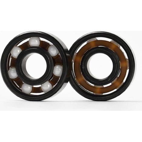 Cuscinetto a sfere ibrido 608 in ceramica bianca, boccola in acciaio nera, cuscinetto per pattini a rotelle, cuscinetto per skateboard