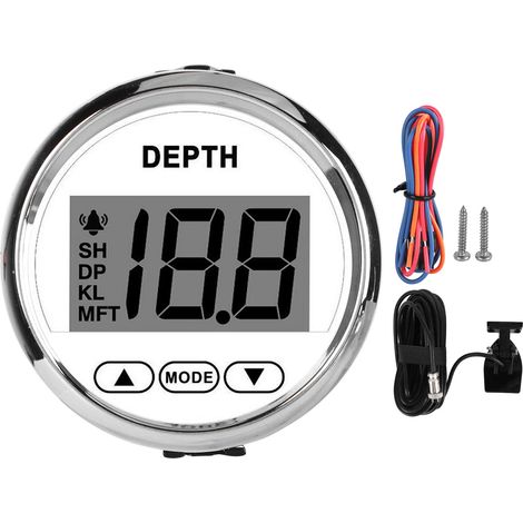 Sondeur de profondeur étanche Dash capteur de profondeur avec rétroéclairage blanc pour yachts bateaux (1/5)