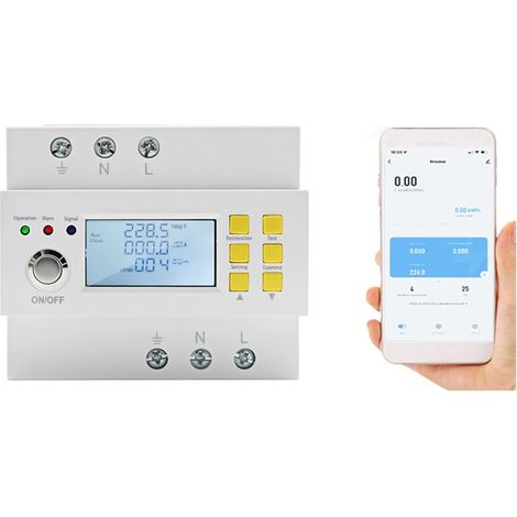 Moniteur d'énergie domestique intelligent Protecteur d'énergie électrique intelligent WiFi compteur minuterie moniteur de consommation d'énergie KWh mètre wattmètre Protection contre les fuites Monite (1/5)