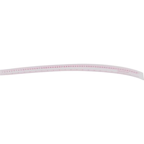 Règle intégrée pour manches de vêtements 6360, outil de couture et de patronage, règle plate avec échelle intégrée, longueur 60 cm. (1/5)