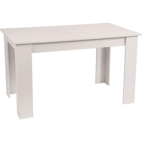 Mesa fija blanca 130x75x75 cm