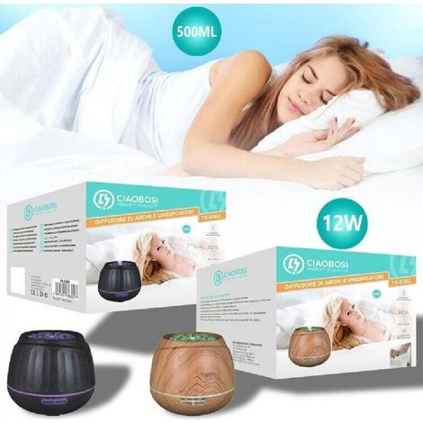 Linq - Diffusore Aromi Umidificatore Ultrasuoni 500ml 12w Aromaterapia Colore Led Luce Tx-8362 -
