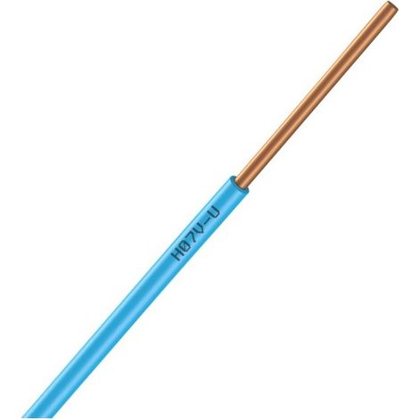 Nexans – Bobine de fil électrique 2,5mm bleu – Longueur 100m – Isolation PVC – Conducteur cuivre monofilaire (1/4)