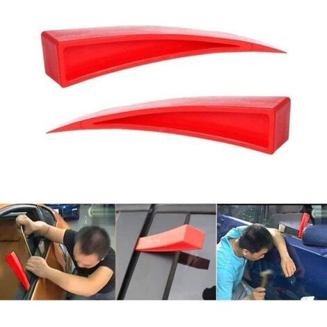 Lntyq Lot de 2 cales incurvées pour fenêtre - Sans peinture - Outil de réparation de carrosserie de voiture - Pour une utilisation quotidienne (1/3)