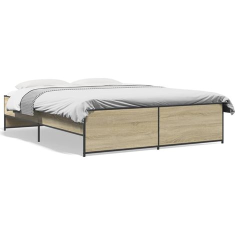 Maison Exclusive - Bettgestell Sonoma-Eiche 140x200 cm Holzwerkst