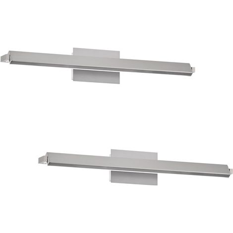 2er SET LED Wandlampen Silber schwenkbar & dimmbar, Breite 60cm (1/5)
