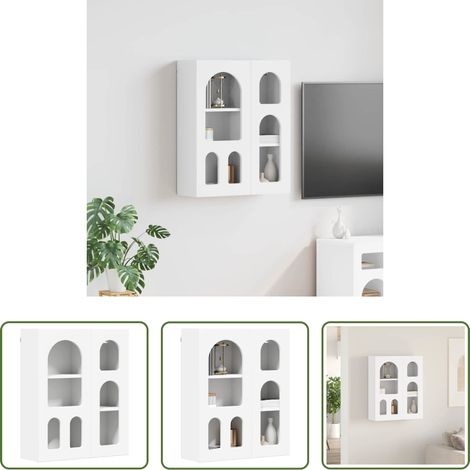 Armoire cuisine -  Armoire suspendue Blanc 59 x 20 x 71,5 cm Bois d'ingénierie (1/5)