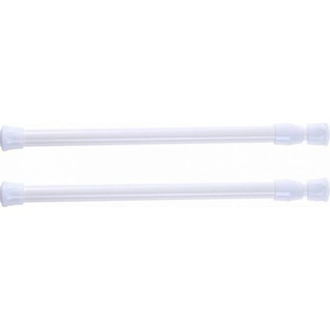 Tringle À Rideau De Douche - Télescopique Sans Perçage - Pour Douche Baignoire Armoire - 40 À 70 Cm - Lot De 2 (1/4)