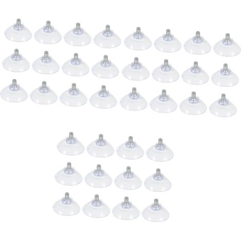 POPETPOP Lot de 3 ventouses transparentes avec écrous pour meubles, su (1/5)
