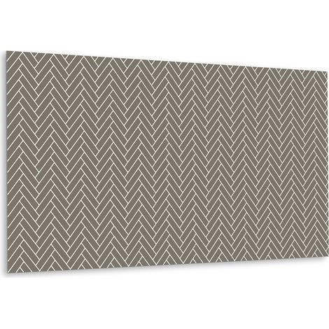 Panneau mural en vinyle autocollant - Lambris PVC - 100 cm x 50 cm - Chevrons (1/5)