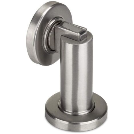 1 x Butoir de Porte magnétique Magneto en Acier Inoxydable Ø 50 mm Hauteur 90 mm Tampon de Porte Matériel de Fixation pour Le Montage Mural et au Sol