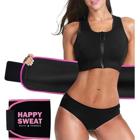 Ceinture Lombaire - Ceinture De Sudation En Néoprène - Pour Fitness Yoga Course À Pied Et Récupération Post-Partum - Taille M Ou L (1/5)