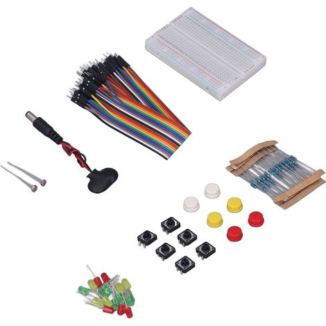 Kit Électronique Démarrage Créatif, Assortiment de Composants avec Plaque d'Essai 400 Trous pour R3, Lot de Développement (1/5)