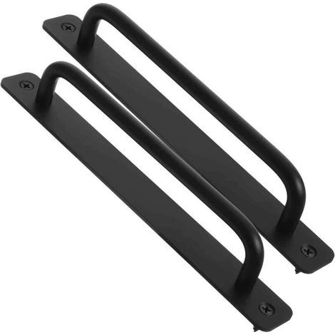 Lot de 2 poignées de porte et fenêtre pour portails en bois, boutons coulissants de placard, poignées de tiroir, style grange, intérieur (1/5)