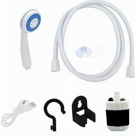 Trade Shop - Ducha Portátil Con Baterías Recargables Para El Campamento De Embarcaciones Con Bomba Eléctrica - (1/5)