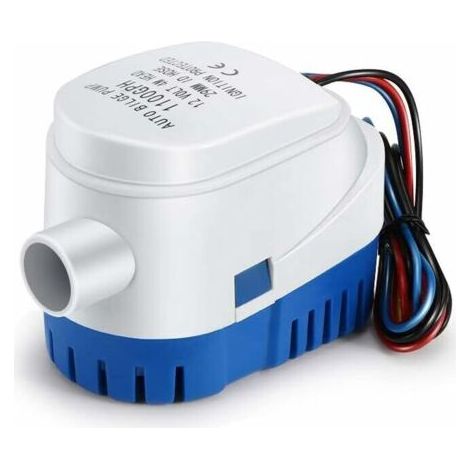 Pompes de Cale, Pompe de Cale Automatique 12V 1100GPH Pompe à Eau Liquide Silencieuse Automatique pour Pompe de Cale Marine Pompe à Eau pour Bateaux, étangs, Piscines